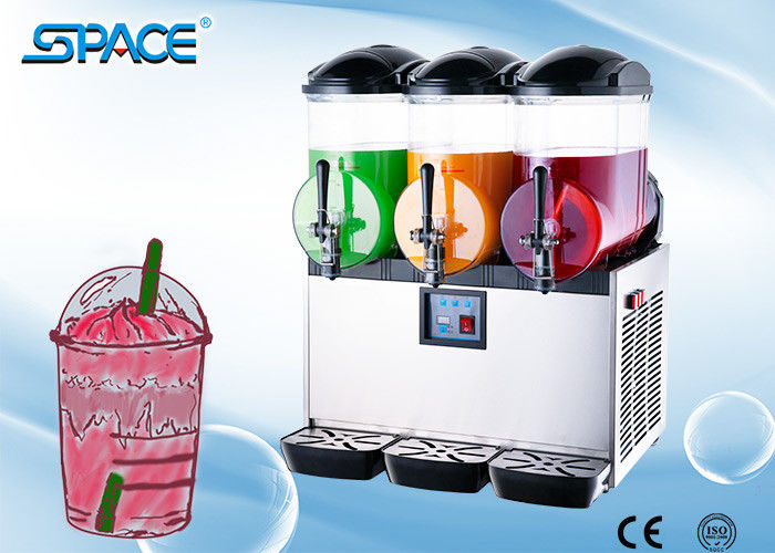 Commercial Frozen Drink Machine / Margarita Slush Machine 3 X 12 Liters Capacity