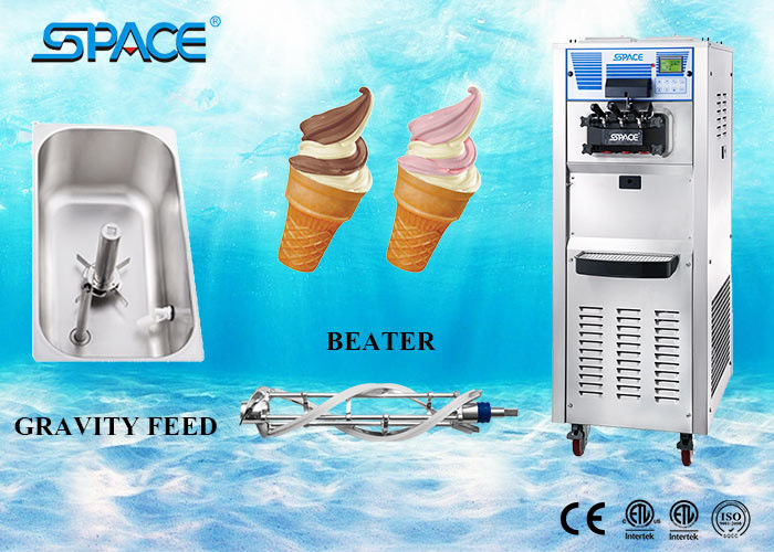 Commercial Soft Serve Stainless Steel Ice Cream Maker Floor Standing 40Liters/hour